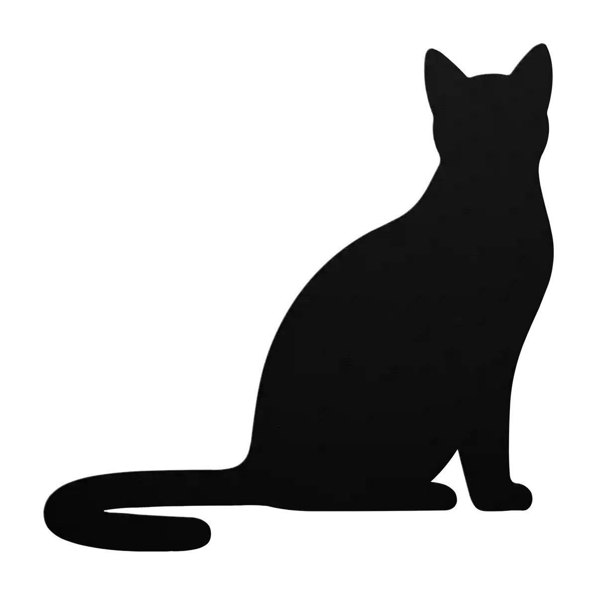 Pets Long Tail Sitting Cat Metal Sign