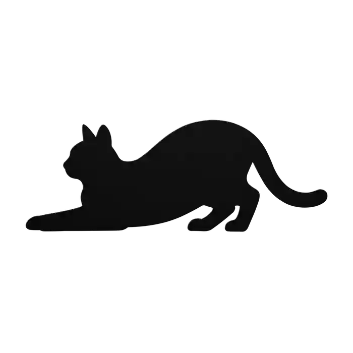 Pets Lounging Cat Metal Sign