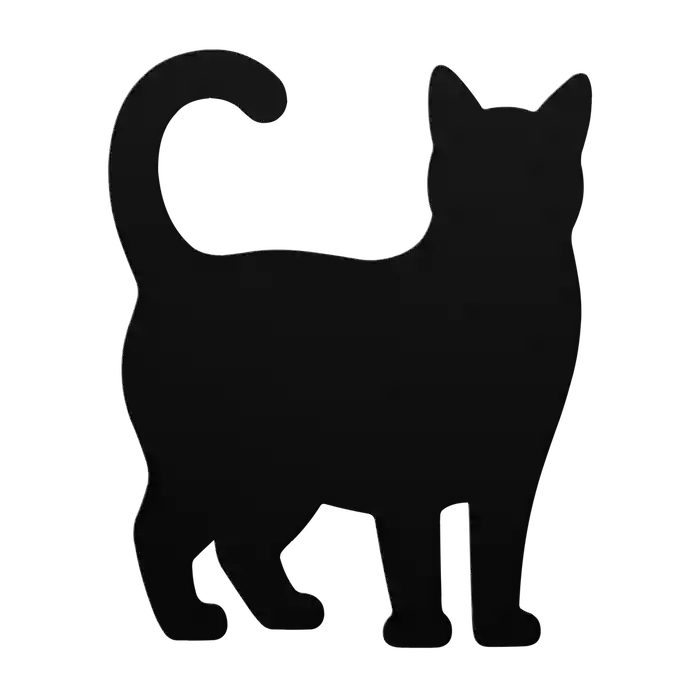 Pets Rear View Cat Metal Sign