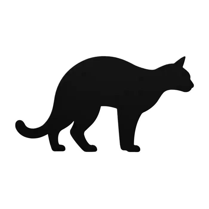 Pets Stalking Cat Metal Sign