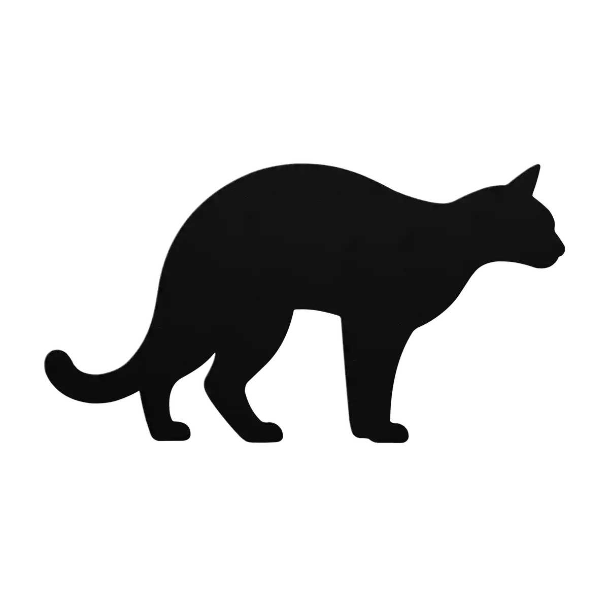 Pets Stalking Cat Metal Sign