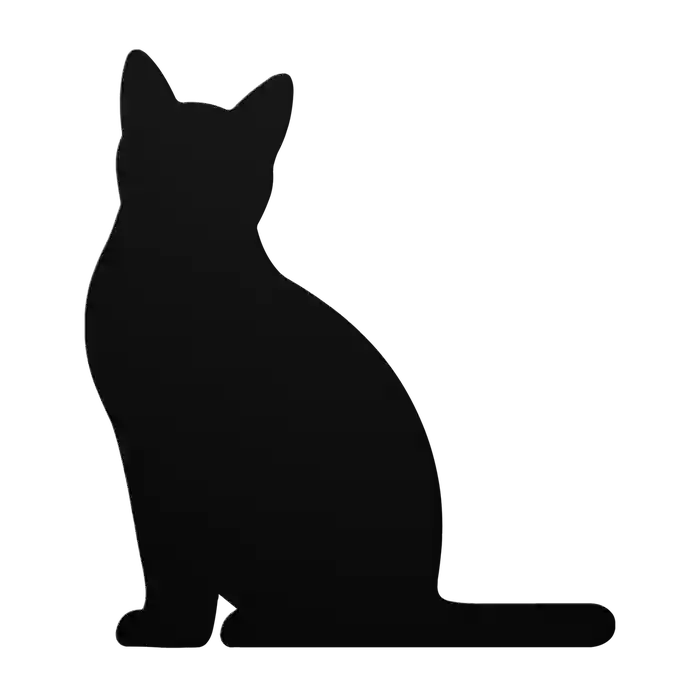 Pets Straight Tail Cat Metal Sign