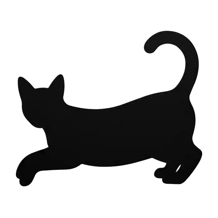Pets Stretching Cat Metal Sign