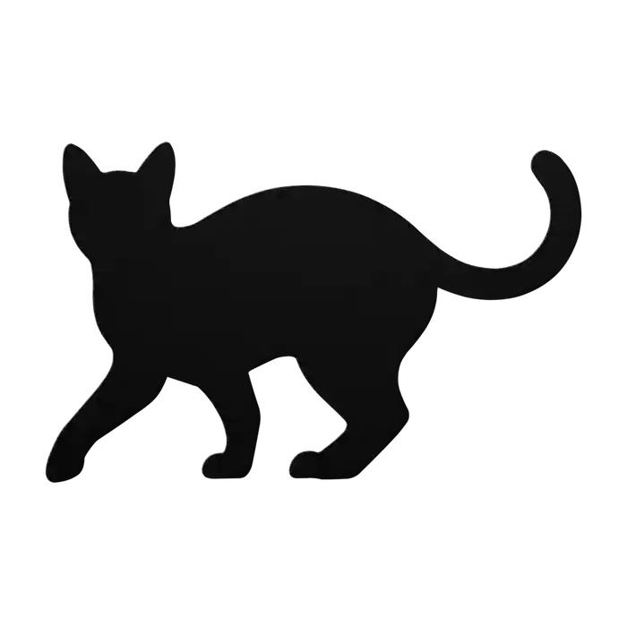 Pets Strolling Cat Metal Sign