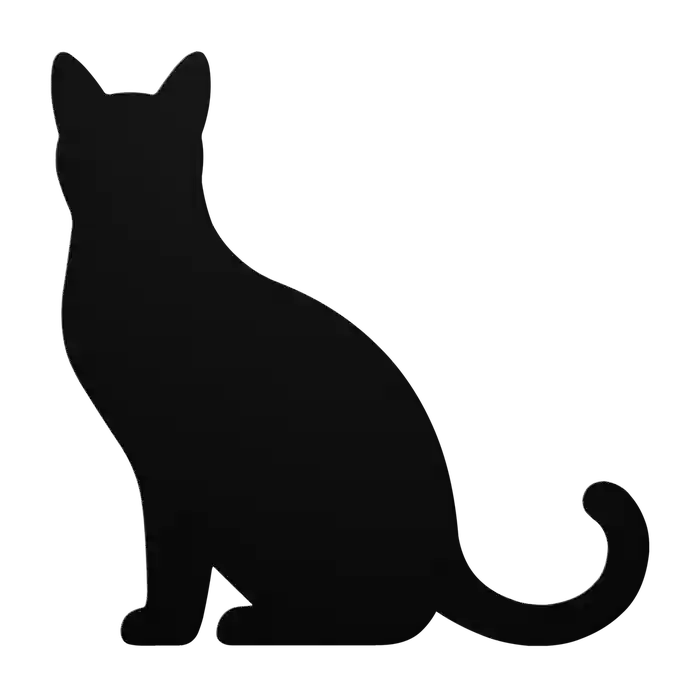 Pets Tail Wrapped Cat Metal Sign