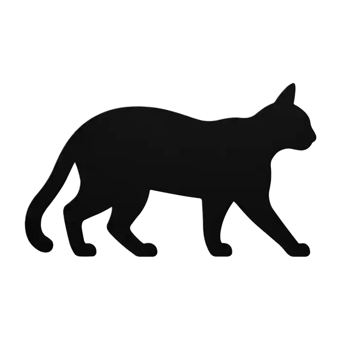 Pets Walking Cat Metal Sign