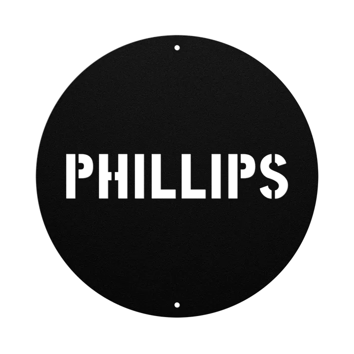 Phillips Family Name Sign