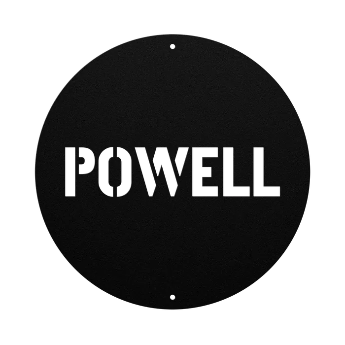 Powell Family Name Sign