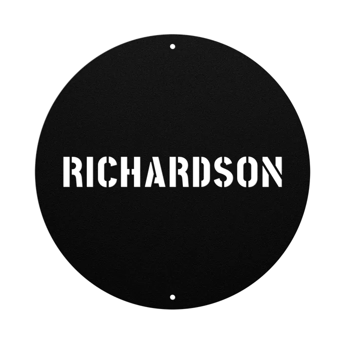 Richardson Family Name Sign