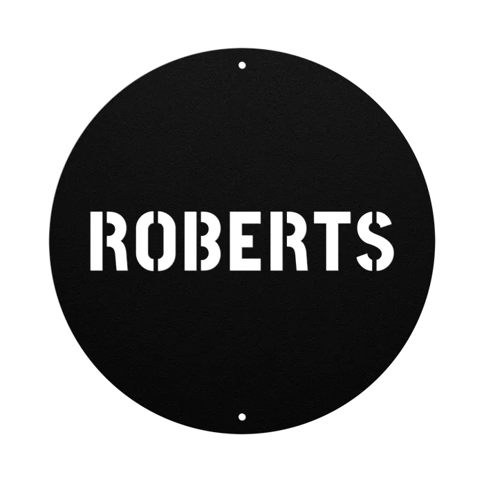 Roberts Family Name Sign
