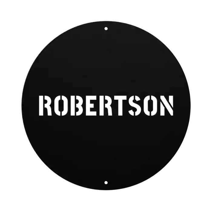 Robertson Family Name Sign