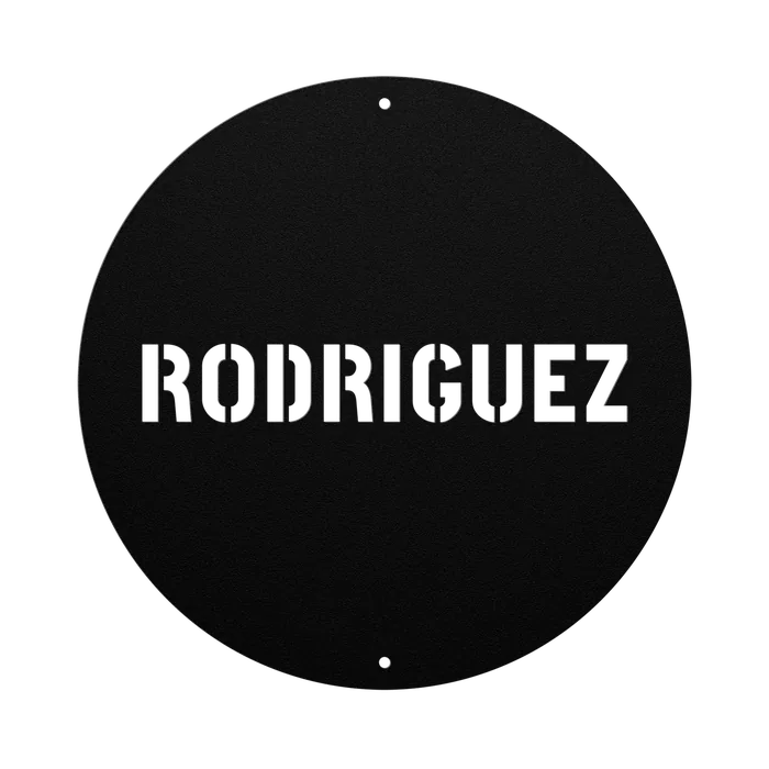 Rodriguez Family Name Sign