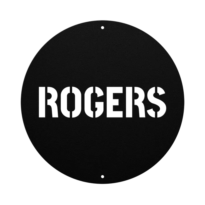 Rogers Family Name Sign