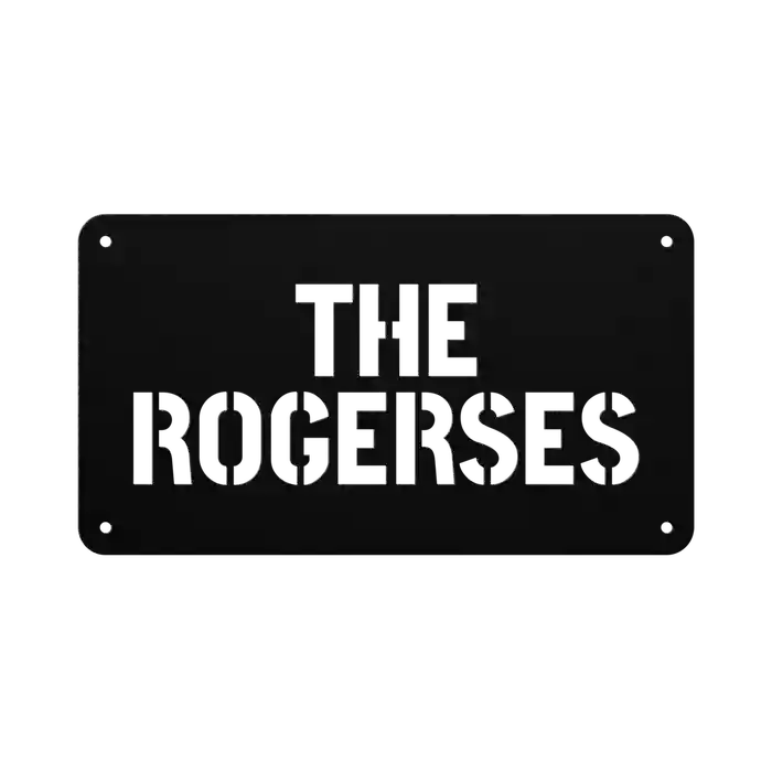 Rogers Family Name Sign