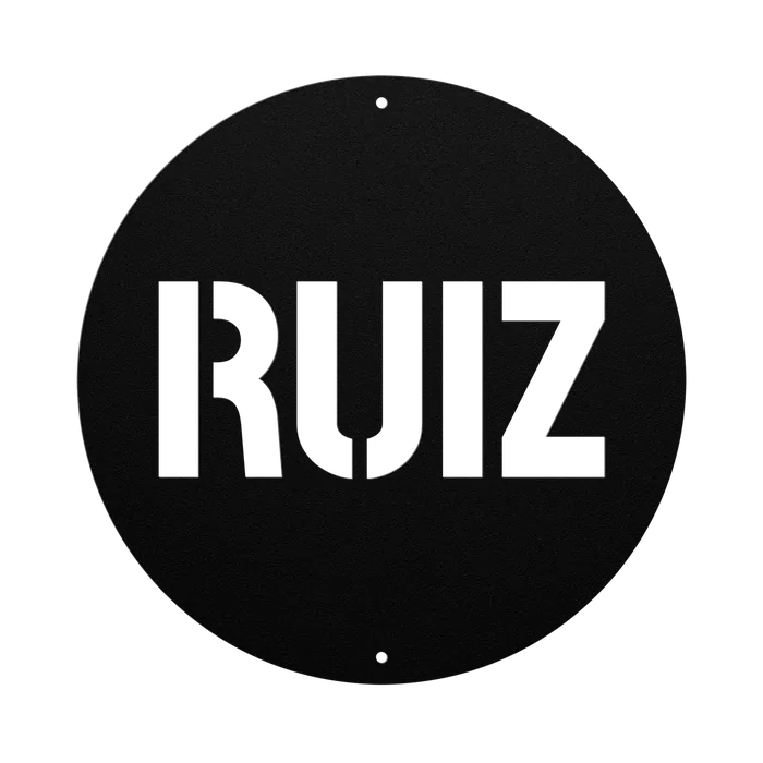 Ruiz Family Name Sign