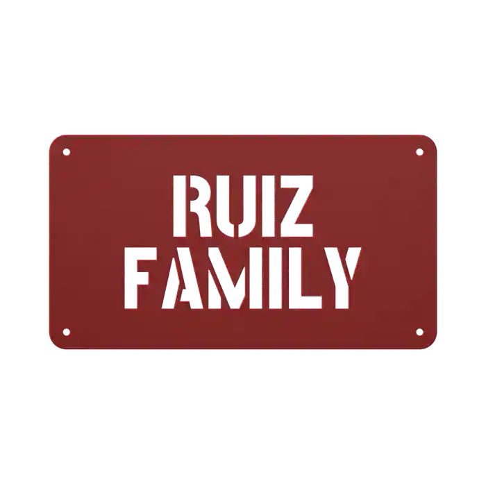 Ruiz Family Name Sign