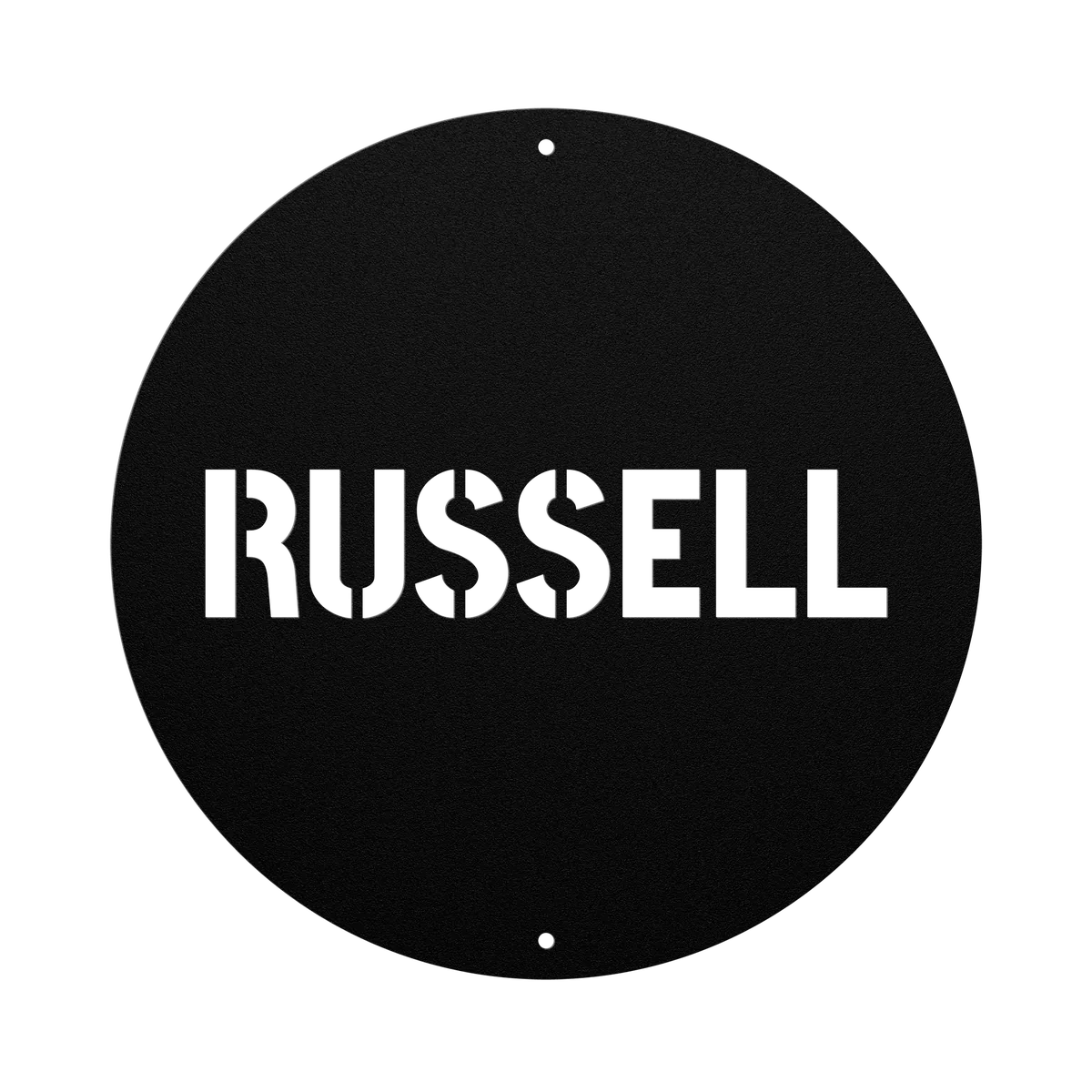 Russell Family Name Sign