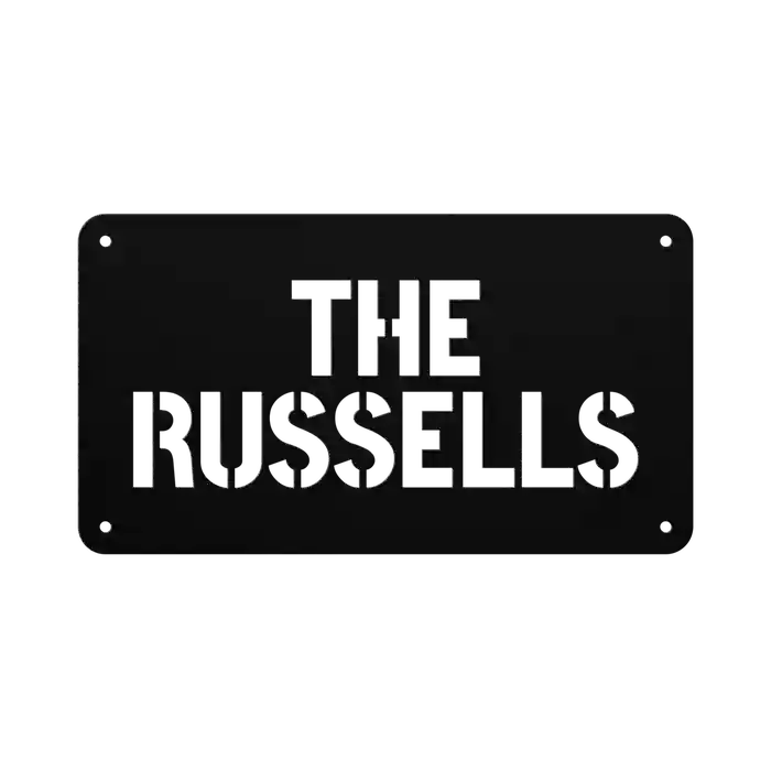 Russell Family Name Sign