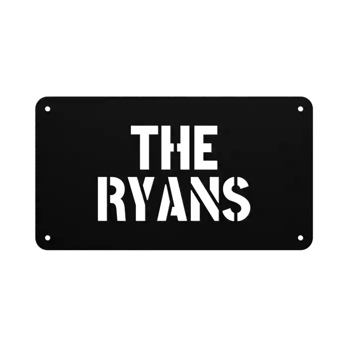 Ryan Family Name Sign