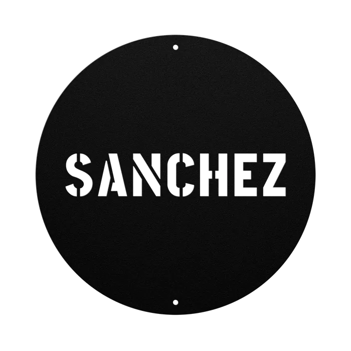 Sanchez Family Name Sign
