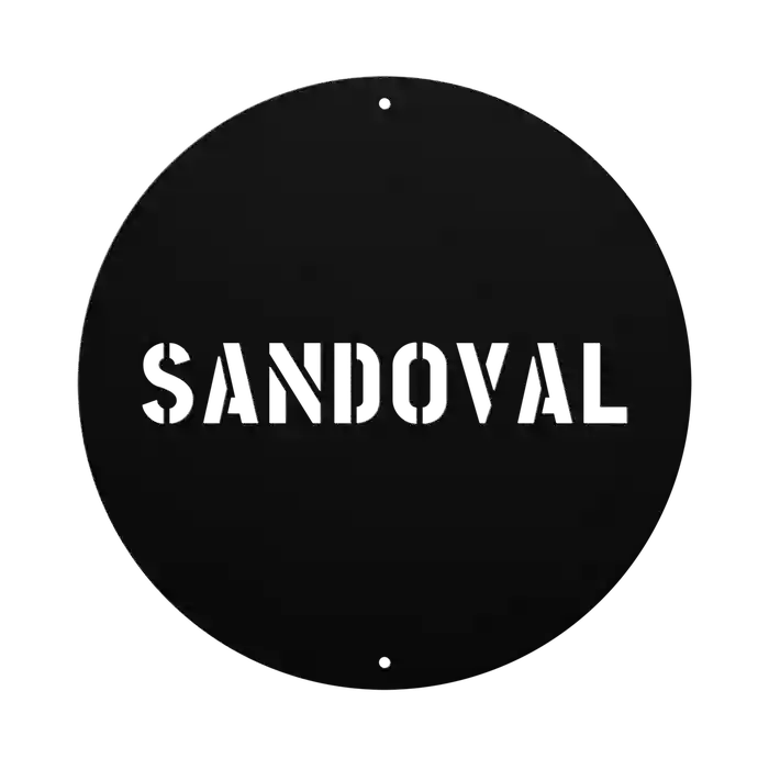 Sandoval Family Name Sign