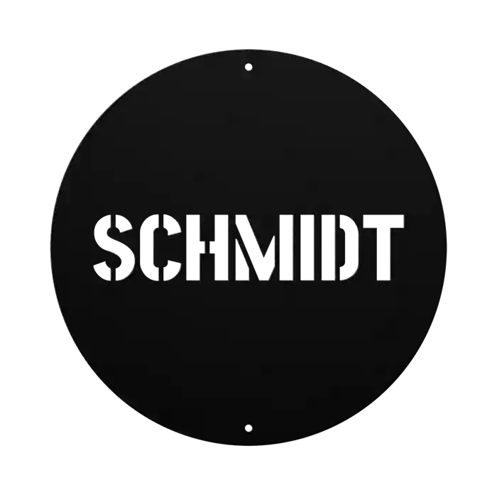 Schmidt Family Name Sign