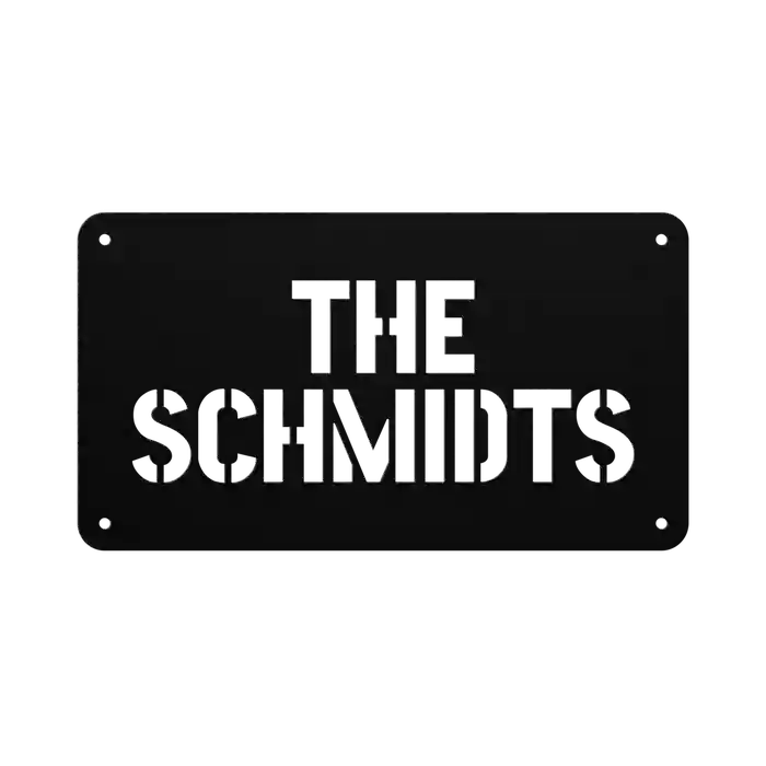 Schmidt Family Name Sign