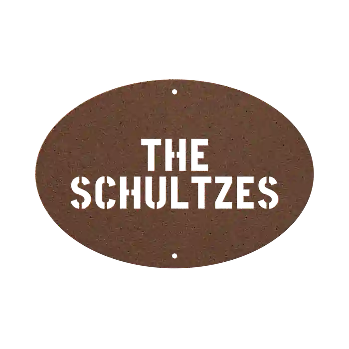 Schultz Family Name Sign