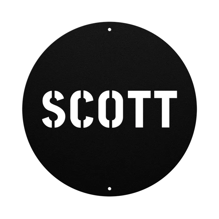 Scott Family Name Sign