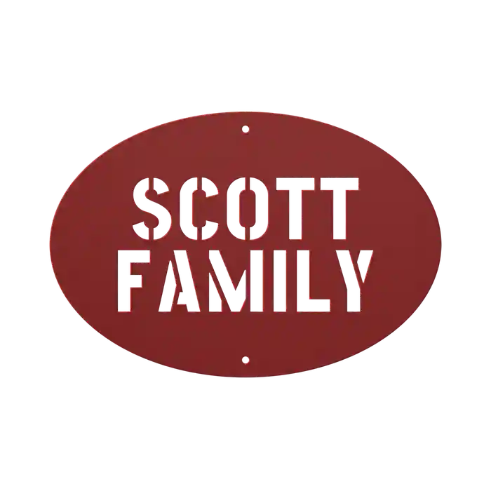 Scott Family Name Sign