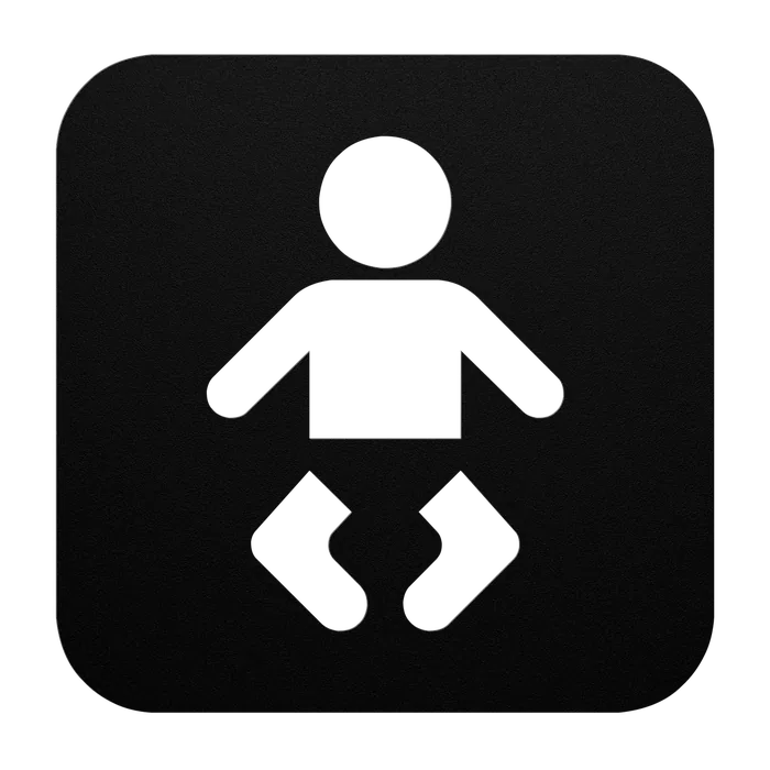 Signage Baby Change Metal Sign