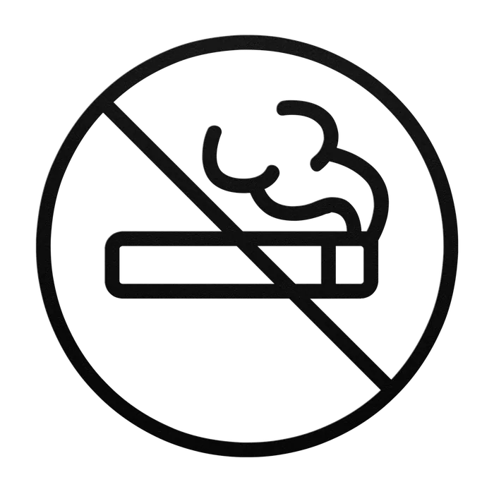Signage No Smoking Ring Metal Sign
