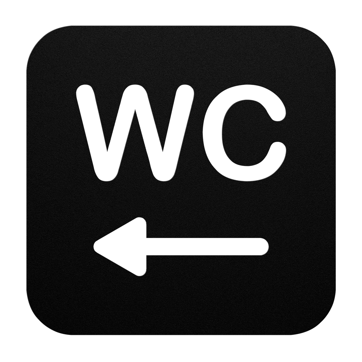 Signage WC Left Metal Sign