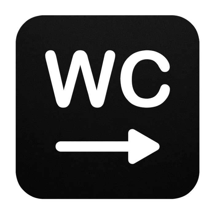 Signage WC Right Metal Sign