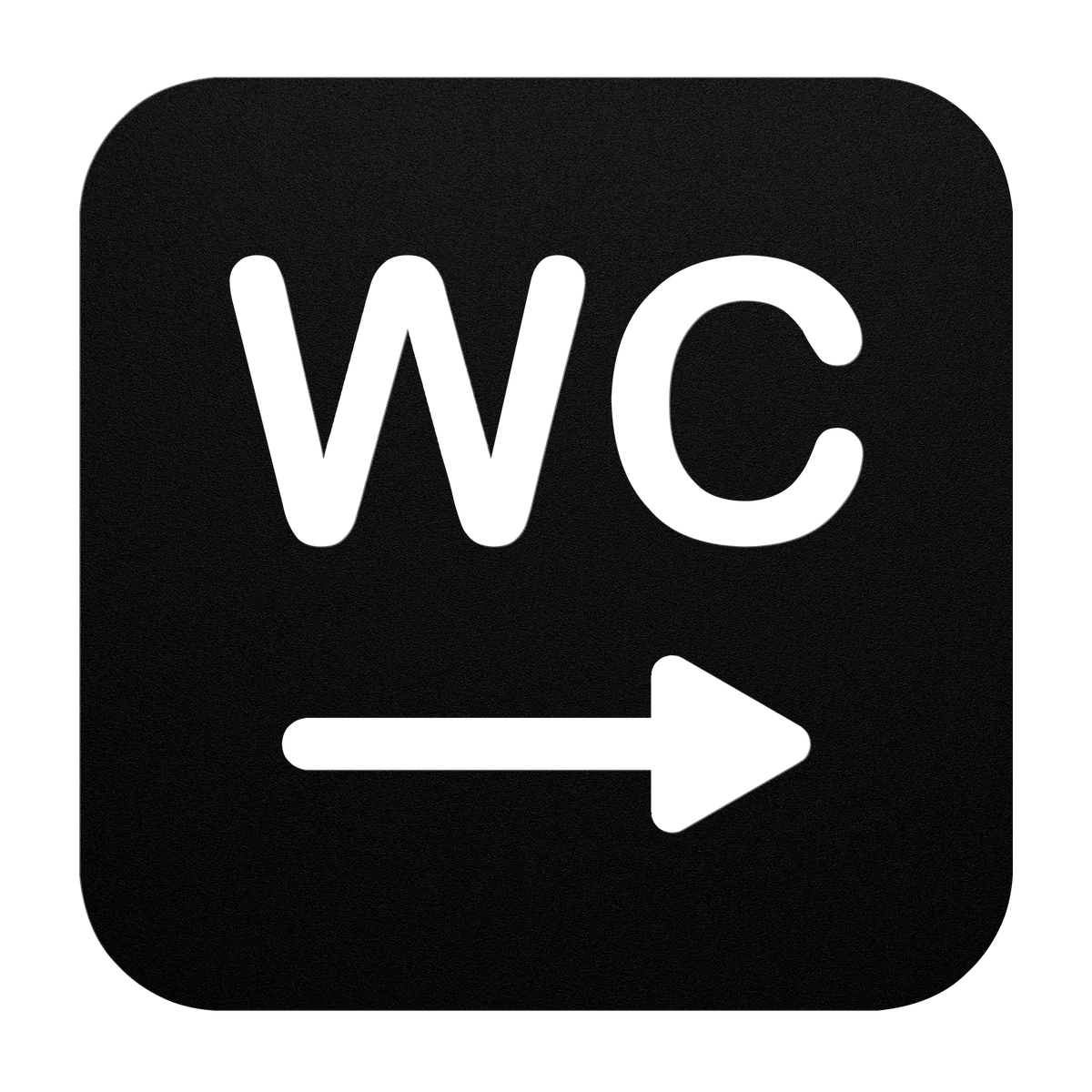 Signage WC Right Metal Sign