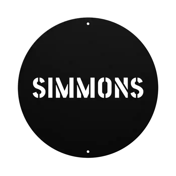 Simmons Family Name Sign