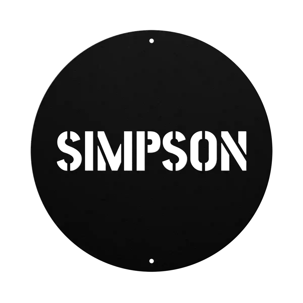 Simpson Family Name Sign