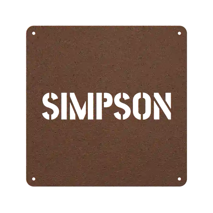 Simpson Family Name Sign