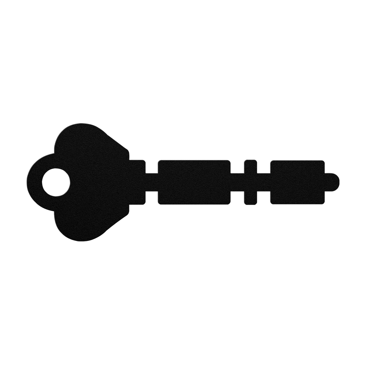 Skeleton Key Beaded Shaft Metal Sign