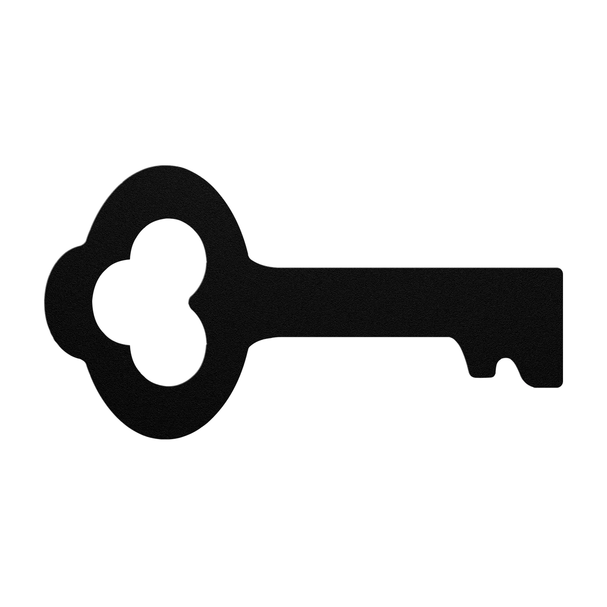 Skeleton Key Clover Bow Metal Sign