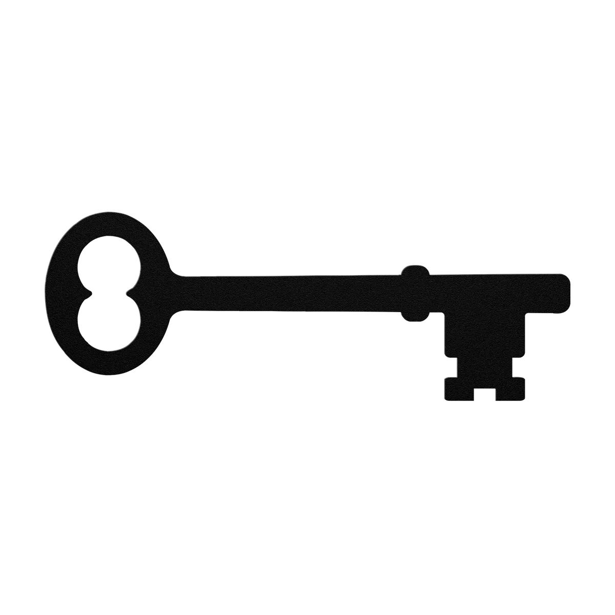 Skeleton Key Figure Eight Bow Metal Sign