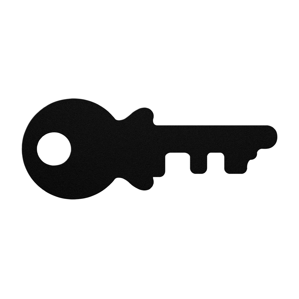 Skeleton Key Fluted Collar Metal Sign