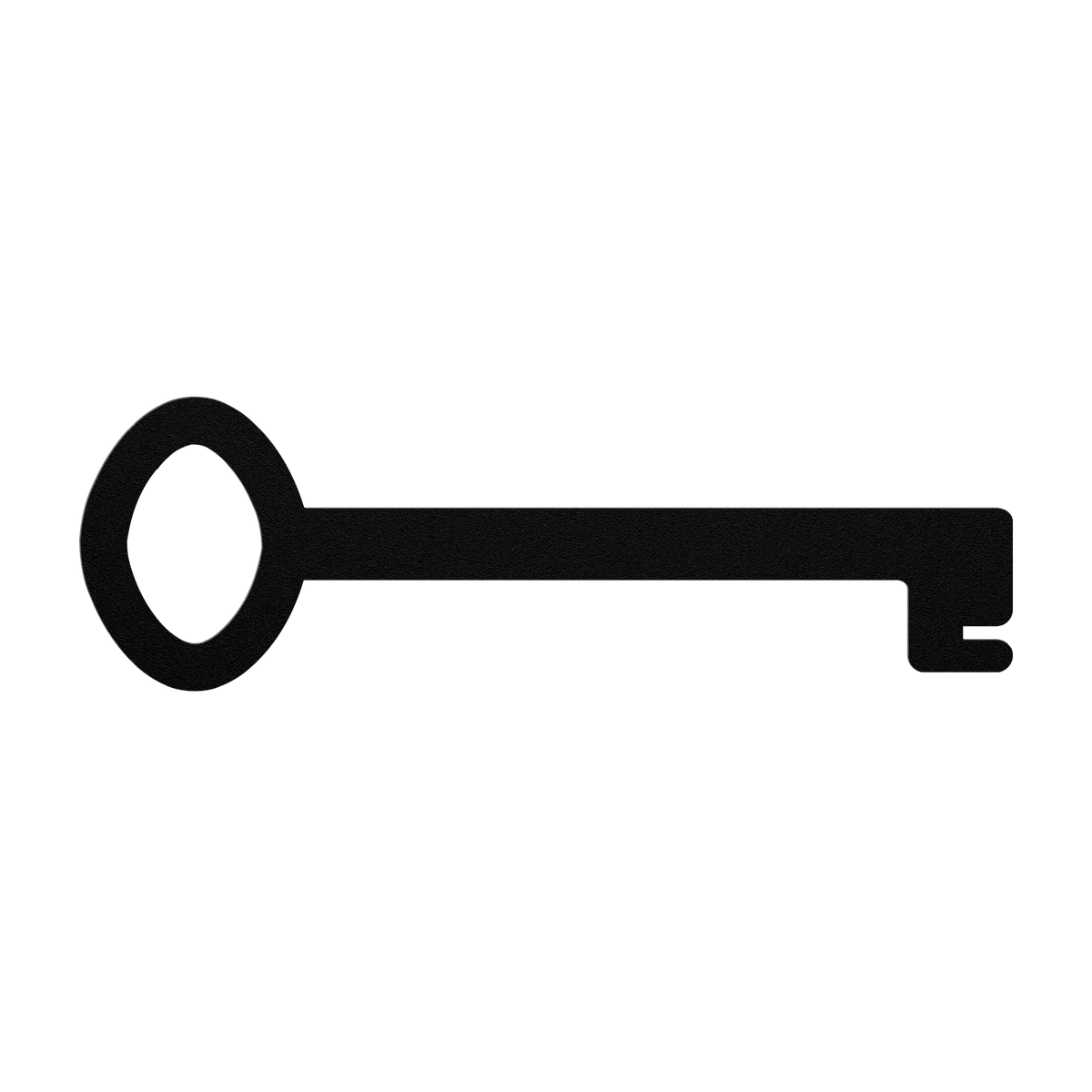 Skeleton Key Leaf Bow Metal Sign