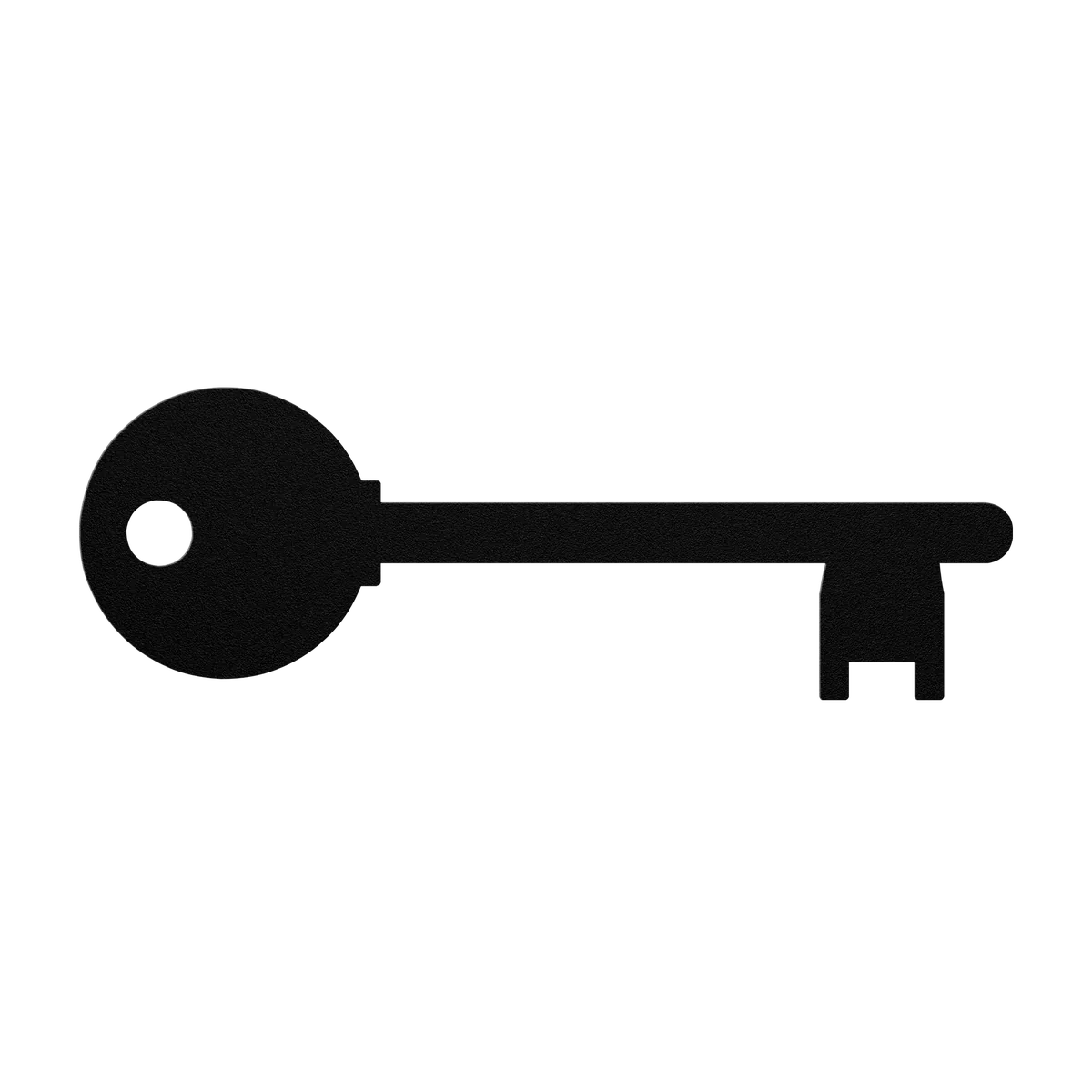 Skeleton Key Pinhole Bow Metal Sign