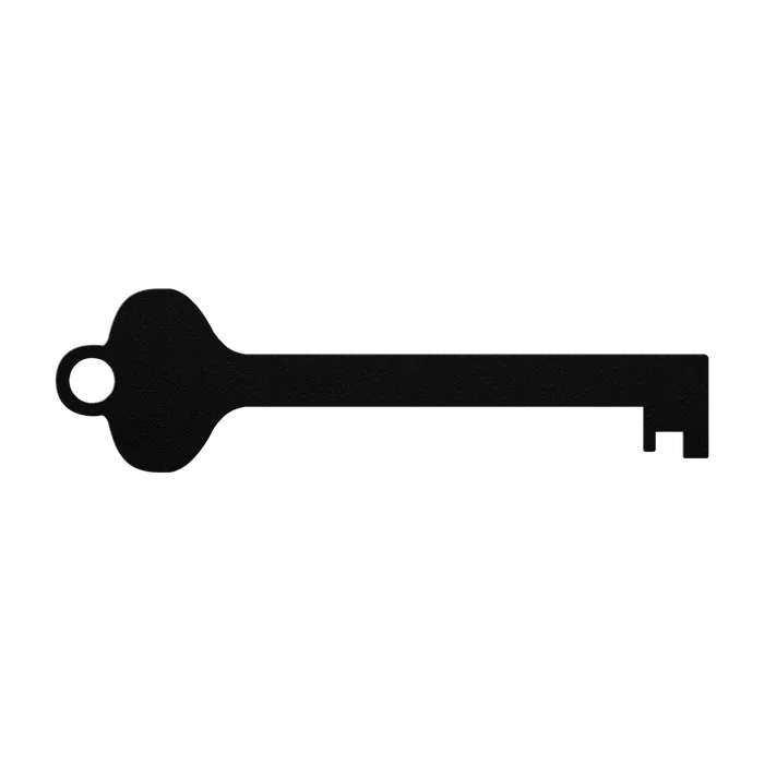 Skeleton Key Ring Top Metal Sign