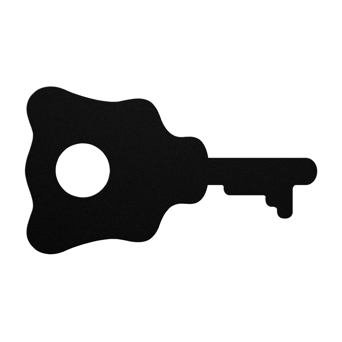 Skeleton Key Scalloped Bow Metal Sign
