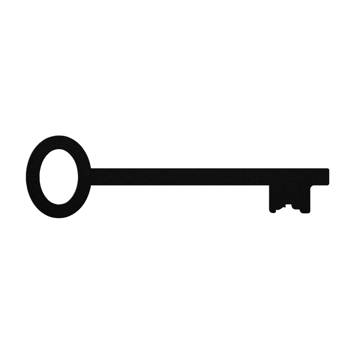 Skeleton Key Slim Oval Metal Sign