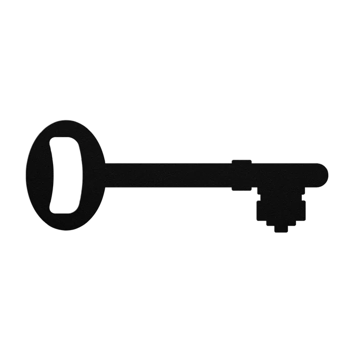 Skeleton Key Slot Bow Metal Sign