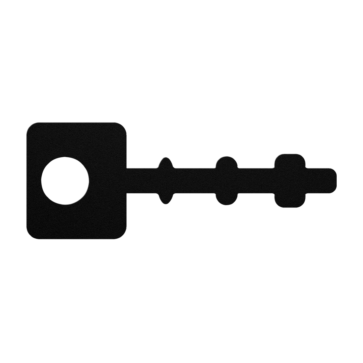 Skeleton Key Square Bow Metal Sign