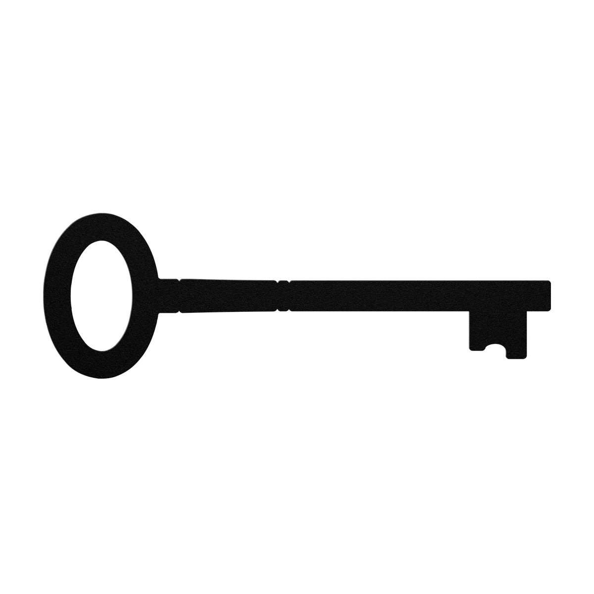 Skeleton Key Stepped Oval Metal Sign